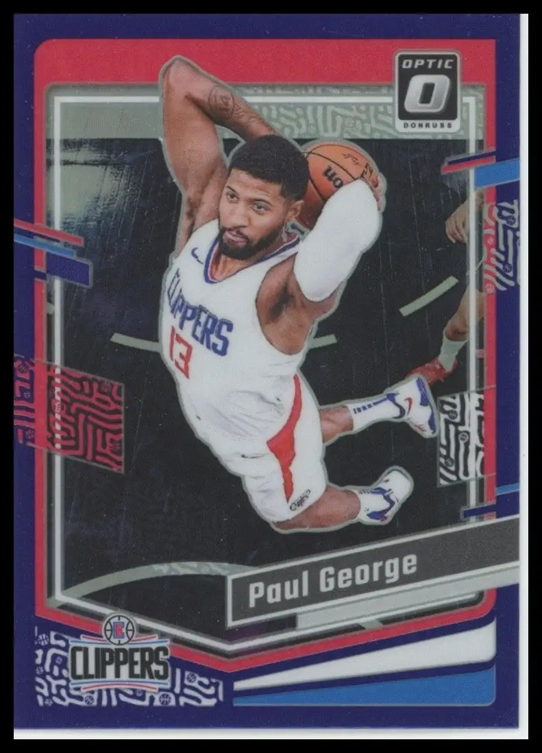 2023-24 Panini Donruss Optic - Paul George #157 Purple Prizm - Basketball Card Single