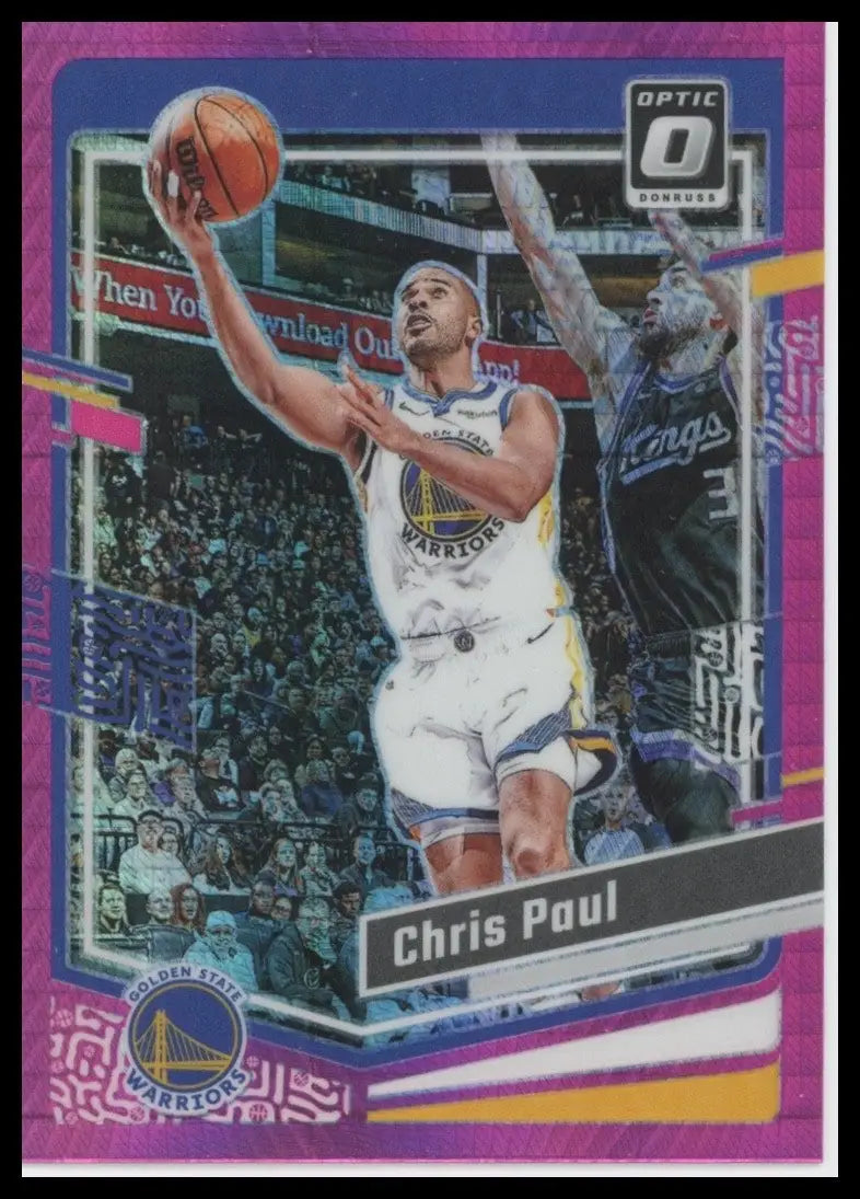 2023-24 Panini Donruss Optic Pink Hyper Chris Paul #147 Golden State Warriors