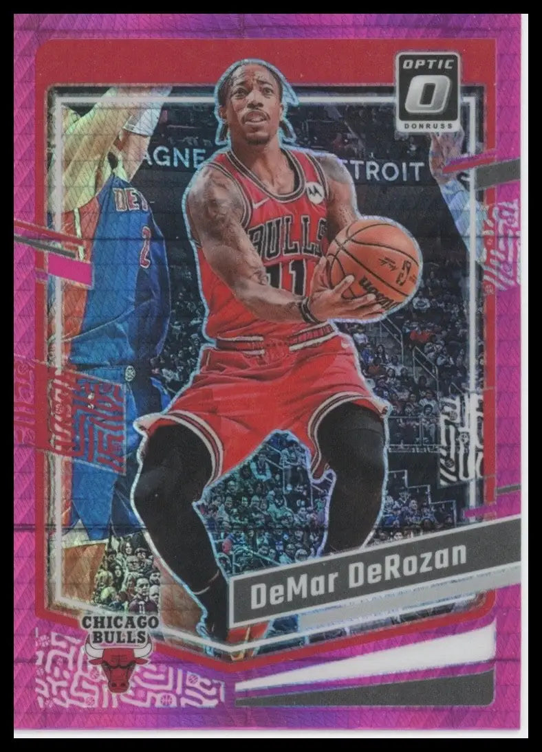 2023-24 Panini Donruss Optic Pink Hyper DeMar DeRozan #43 Chicago Bulls Card NBA