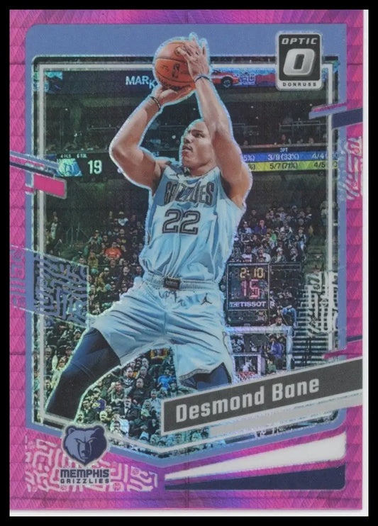 2023-24 Panini Donruss Optic Pink Hyper Desmond Bane #171 Memphis Grizzlies Card