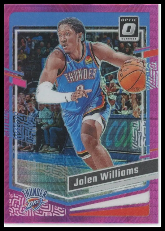 2023-24 Panini Donruss Optic Pink Hyper Jalen Williams 188 Oklahoma City Thunder - Basketball Card Single