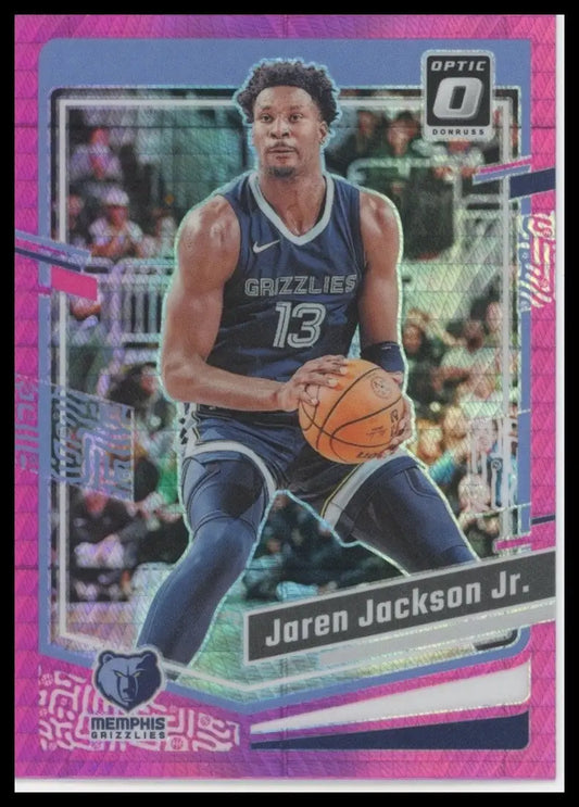 2023-24 Panini Donruss Optic Pink Hyper Jaren Jackson Jr #181 Memphis Grizzlies