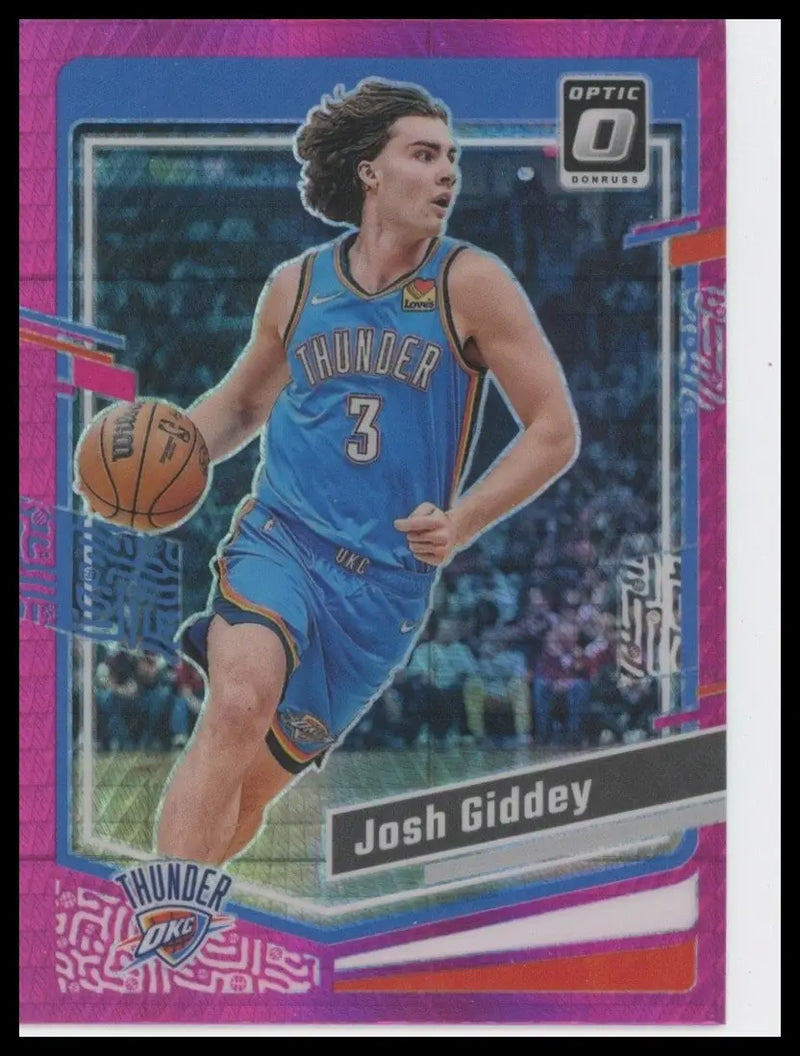 2023-24 Panini Donruss Optic Pink Hyper Josh Giddey #33 Oklahoma City Thunder