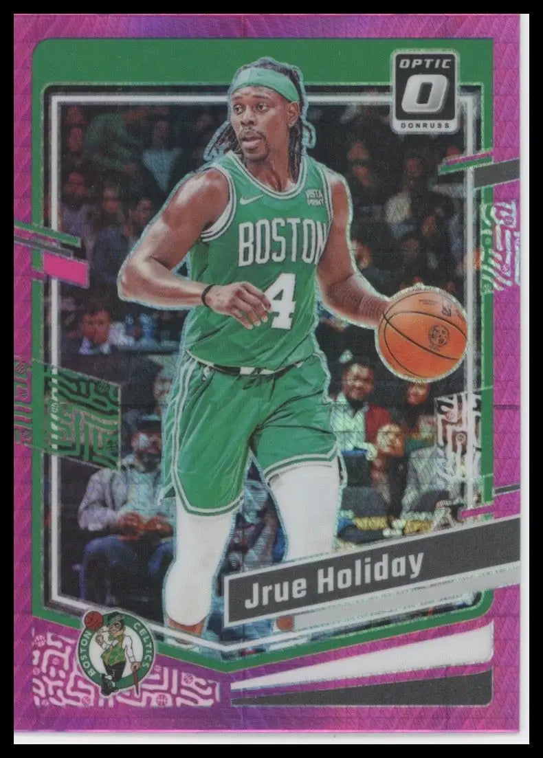 2023-24 Panini Donruss Optic Pink Hyper Jrue Holiday #117 Boston Celtics Card