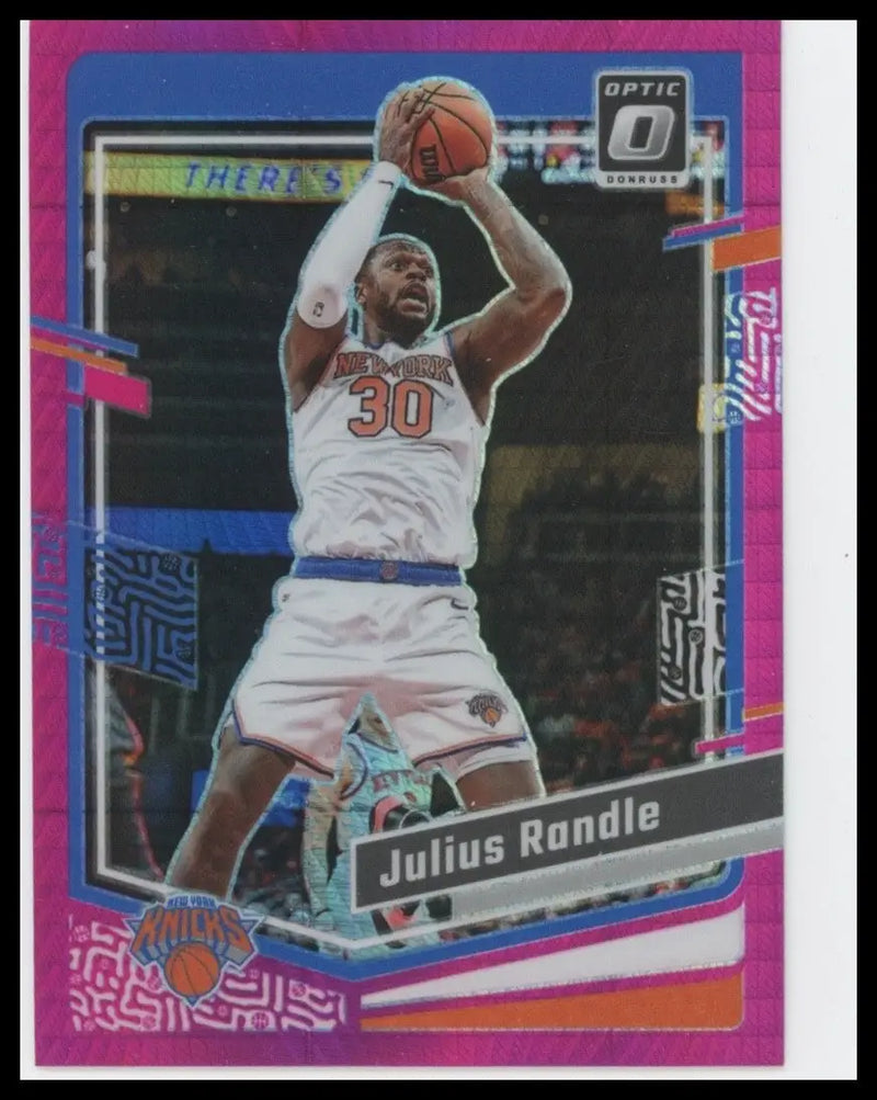 2023-24 Panini Donruss Optic Pink Hyper Julius Randle #40 New York Knicks Card