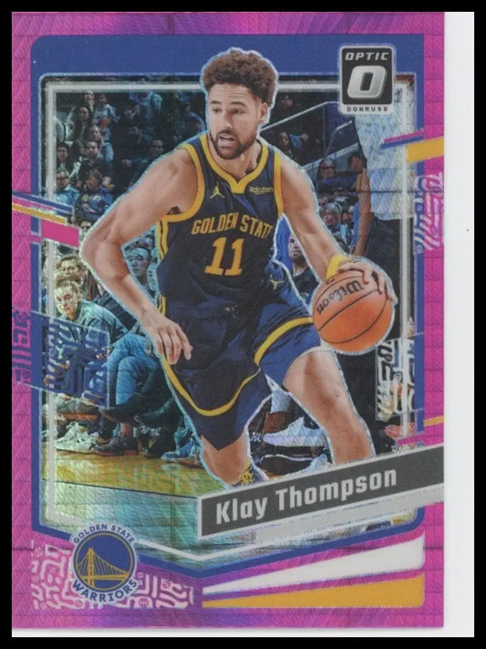 2023-24 Panini Donruss Optic Pink Hyper Klay Thompson Golden State Warriors Card - Basketball Card Single