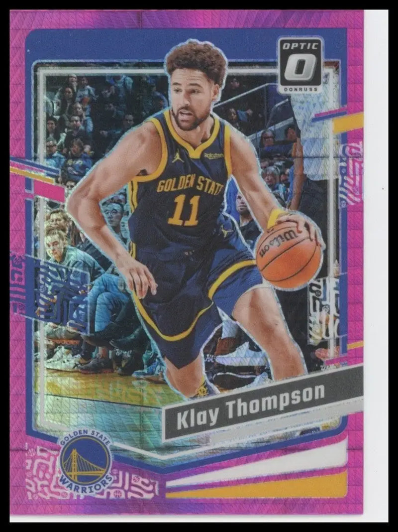 2023-24 Panini Donruss Optic Pink Hyper Klay Thompson Golden State Warriors Card - Basketball Card Single