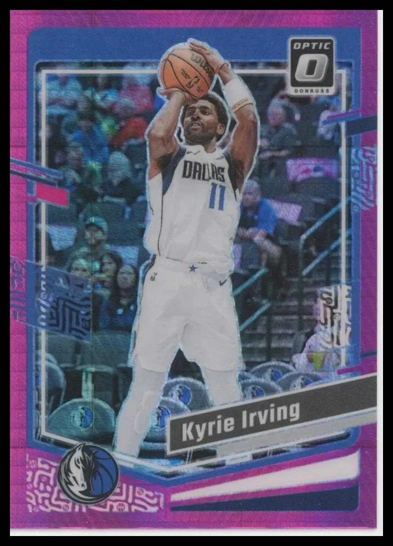 2023-24 Panini Donruss Optic Pink Hyper Kyrie Irving #22 Dallas Mavericks Card