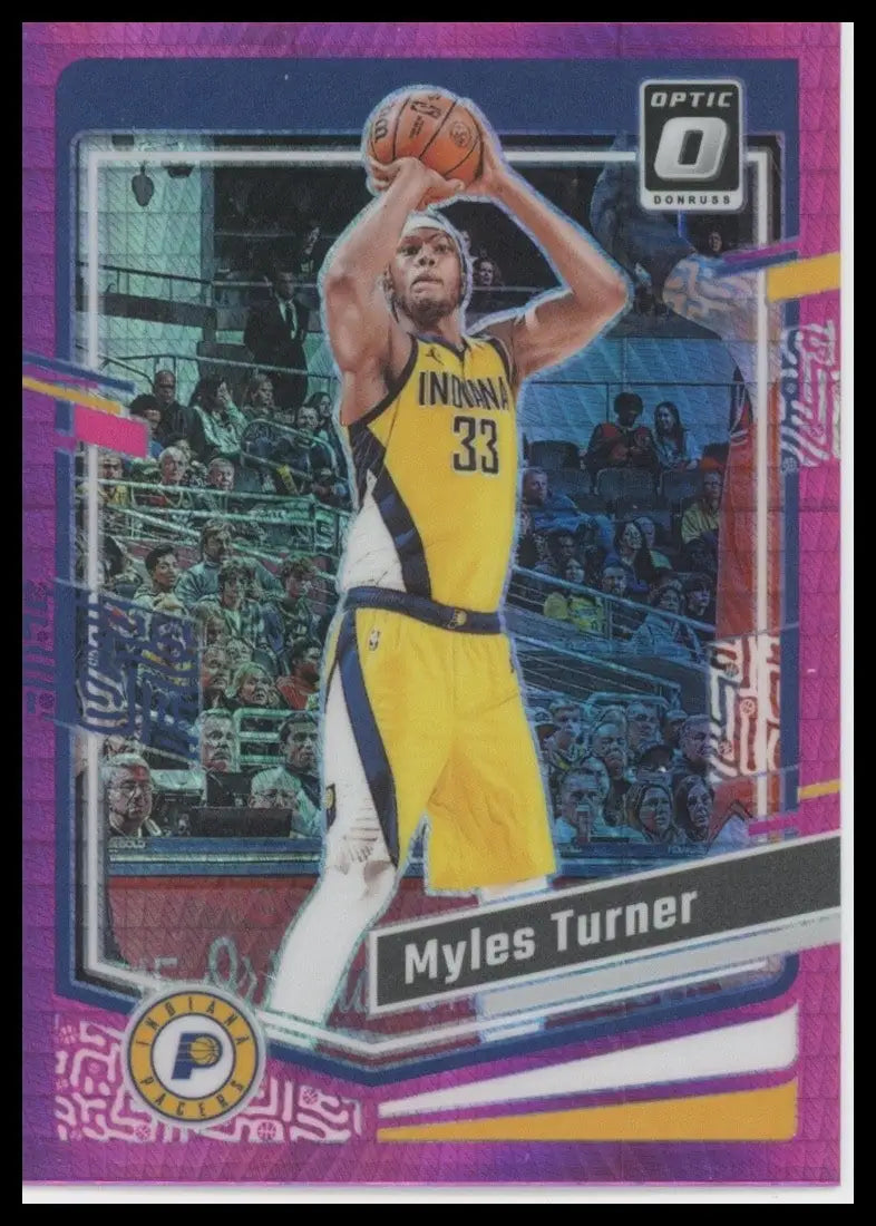 2023-24 Panini Donruss Optic Pink Hyper Myles Turner #178 Indiana Pacers Card - Basketball Card Single