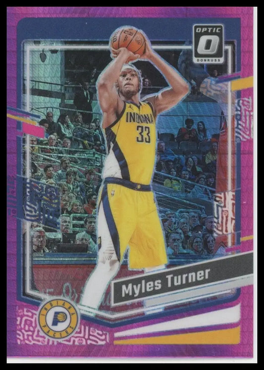 2023-24 Panini Donruss Optic Pink Hyper Myles Turner #178 Indiana Pacers Card