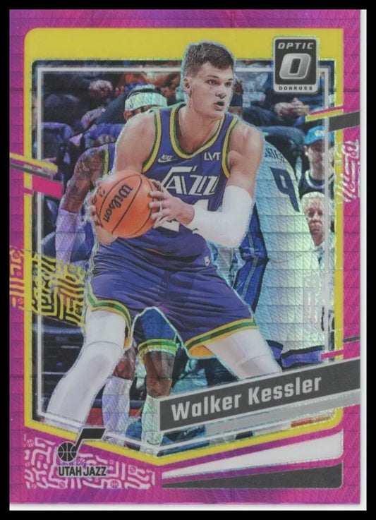 2023-24 Panini Donruss Optic Pink Hyper Walker Kessler #25 Utah Jazz Basketball