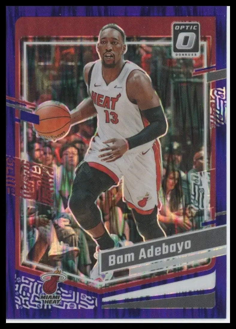 2023-24 Panini Donruss Optic Purple Shock Bam Adebayo #13 Miami Heat Basketball