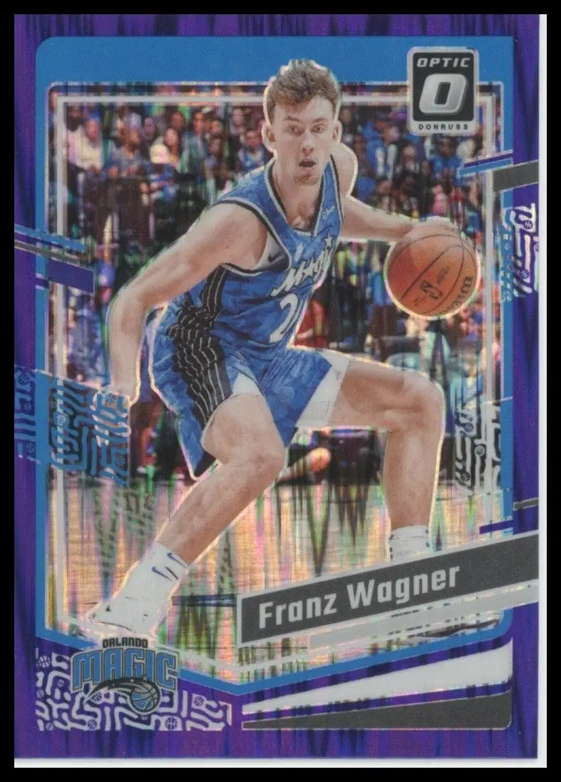 2023-24 Panini Donruss Optic Purple Shock Franz Wagner #109 Orlando Magic Card