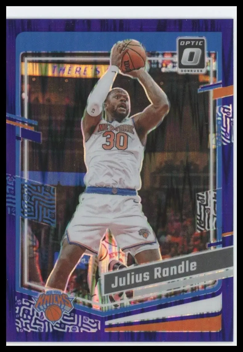 2023-24 Panini Donruss Optic Purple Shock Julius Randle #40 New York Knicks Card