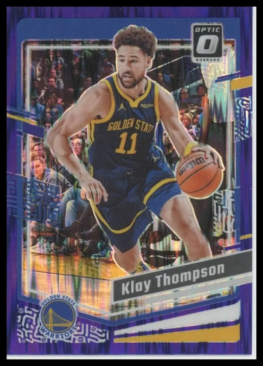 2023-24 Panini Donruss Optic Purple Shock Klay Thompson #189 GS Warriors Card - Basketball Card Single