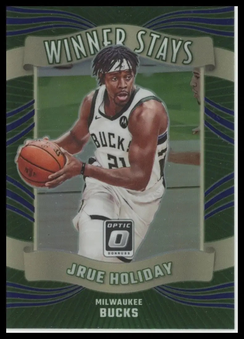 2023-24 Panini Donruss Optic - Winner Stays Jrue Holiday #9 Purple Prizm - Basketball Card Single