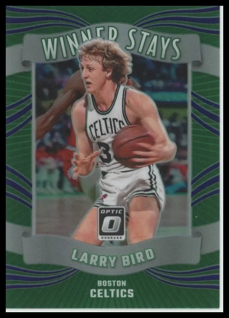 2023-24 Panini Donruss Optic - Winner Stays Larry Bird #3 Purple Prizm - Basketball Card Single