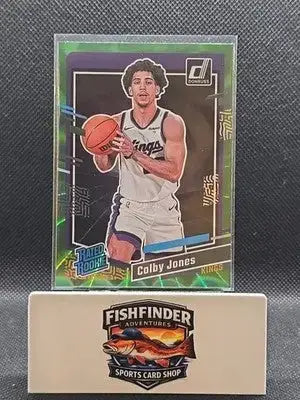 2023-24 Panini Donruss - Rated Rookie Colby Jones #221 Holo Green Laser (RC) - Basketball Card Single