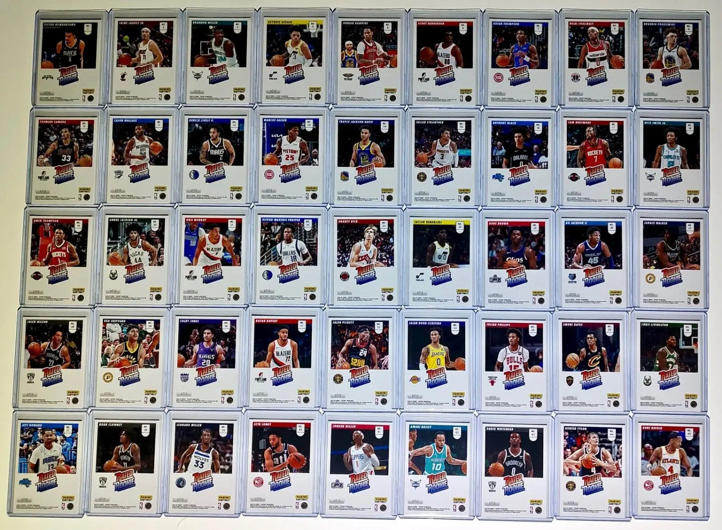 2023-24 Panini Donruss Rated Rookie NBA Complete 45 Card Basketball Set 1/715 - Basketball Card Single