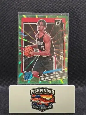 2023-24 Panini Donruss - Rated Rookie Rayan Rupert #218 Holo Green Laser (RC) - Basketball Card Single