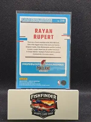 2023-24 Panini Donruss - Rated Rookie Rayan Rupert #218 Holo Green Laser (RC) - Basketball Card Single