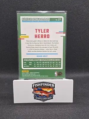 2023-24 Panini Donruss - Tyler Herro #27 Holo Green Laser - Basketball Card Single