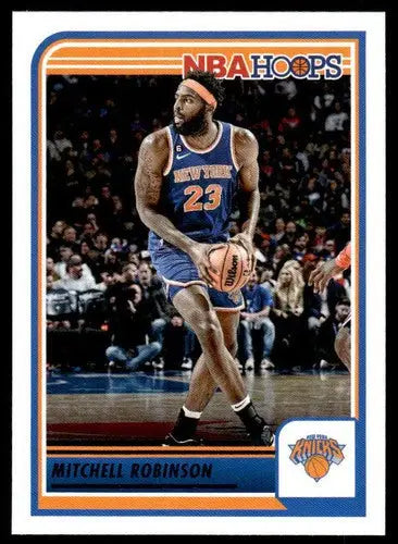 Mitchell Robinson basketball card with original gloss from 2023-24 Panini Hoops series