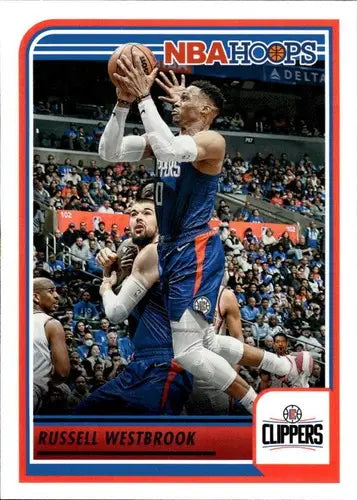 Original gloss Panini Hoops Russell Westbrook basketball trading card near mint Clippers