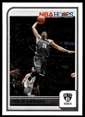Basketball trading card of Spencer Dinwiddie from Panini Hoops 2023-24 with original gloss