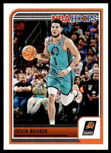 Original gloss Devin Booker basketball card from Panini Hoops 2023-24 Suns product