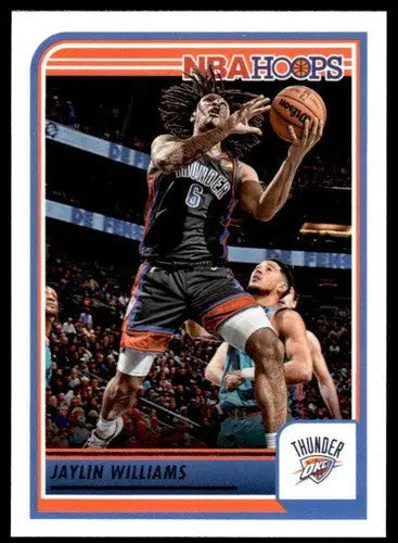 Original gloss Panini Hoops Jaylin Williams basketball card from 2023-24 Thunder series