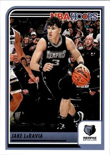 Original gloss Panini Hoops Jake LaRavia basketball card 2023-24 Grizzlies NM-MT