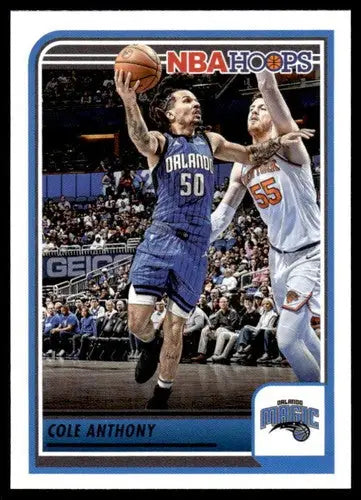 Original gloss Panini Hoops Cole Anthony basketball card for 2023-24 Magic team