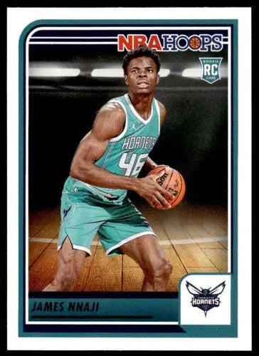 James Nnaji rookie basketball card from Panini Hoops 2023-24 Hornets ID 68379