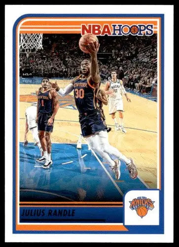 Original gloss Panini Hoops Julius Randle trading card 2023-24 Knicks NM Near Mint