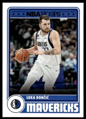 2023-24 Panini Hoops Luka Doncic basketball card with original gloss near mint condition