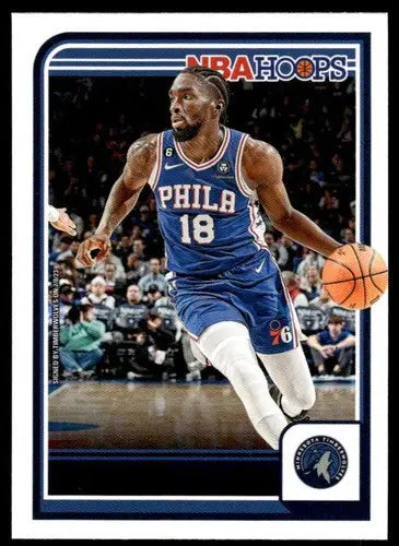 Basketball trading card of Shake Milton from Panini Hoops 2023-24 with original gloss