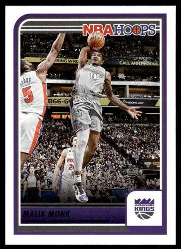 2023-24 Panini Hoops Malik Monk basketball card Sac Kings NM-MT collectible