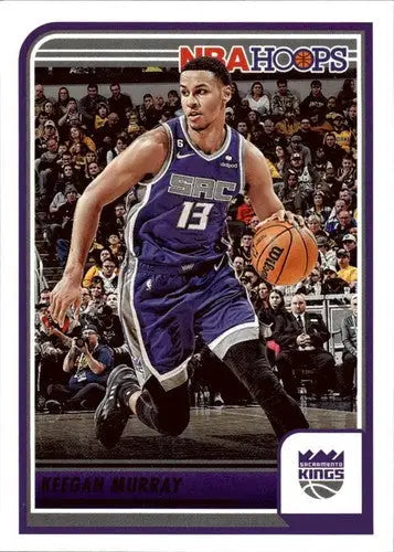 Original gloss Panini Hoops Keegan Murray basketball card 2023-24 Sac Kings ID 68435