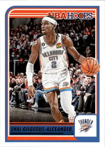 Shai Gilgeous-Alexander basketball card from Panini Hoops 2023-24 with original gloss