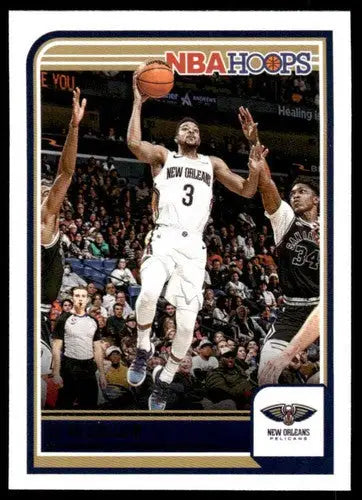 NBA Hoops basketball card featuring CJ McCollum from Panini Hoops 2023-24 collection