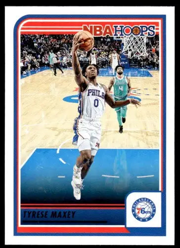 Panini Hoops Tyrese Maxey basketball card with original gloss from 2023-24 collection
