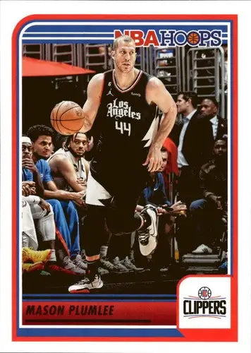 Original gloss Panini Hoops Mason Plumlee basketball card from 2023-24 Clippers series
