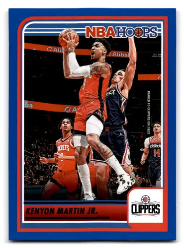 Original gloss Panini Hoops Blue Kenyon Martin Jr. basketball card for Clippers in 2023-24