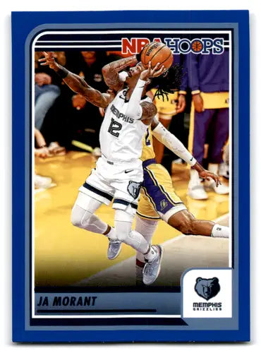 Original gloss Panini Hoops Blue Ja Morant basketball card in 2023-24 Panini Hoops collection