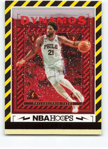 Original gloss Panini Hoops Dynamos Joel Embiid basketball card 2023-24 Panini Hoops