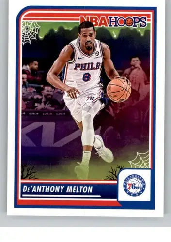 De’Anthony Melton basketball card from 2023-24 Panini Hoops Haunted series with original gloss
