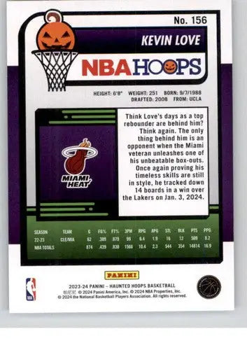 Kevin Love basketball card from Panini Hoops Haunted 2023-24 product, NM-MT quality