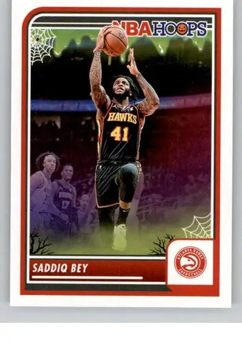NBA Hoops Haunted Saddiq Bey trading card from Panini Hoops 2023-24 original gloss