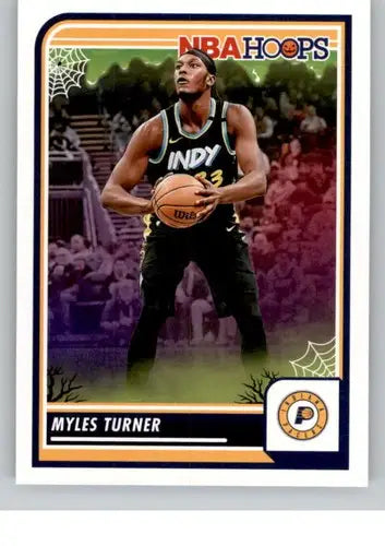 Original gloss Panini Hoops Haunted Myles Turner basketball card from 2023-24 Panini Hoops
